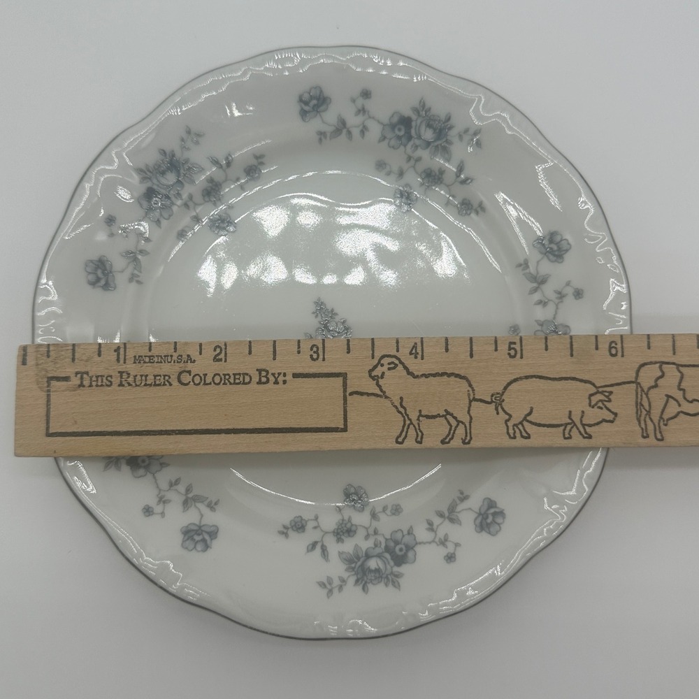 Johann Haviland Blue Garland Bread Butter Plates Set 4 Bavaria Germany 6in - Picture 3 of 10